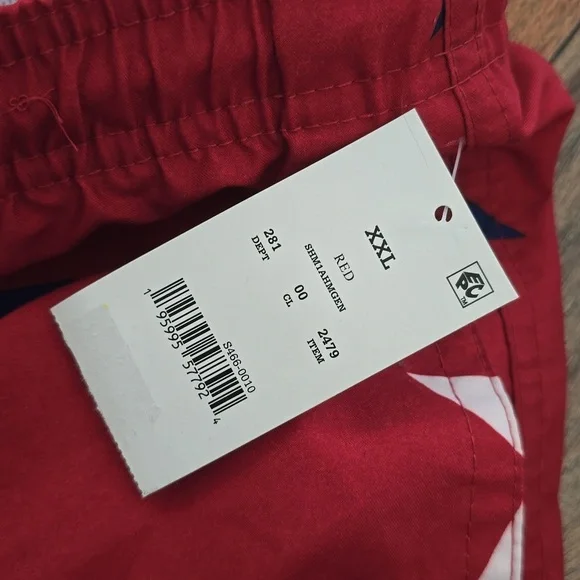 Walnut & 39th - Men's 7 " Star Swim Trunk - Red - Picture 4 of 5